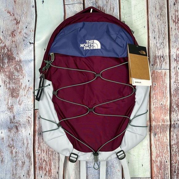The North Face Handbags - NWT The North Face Borealis Women's Laptop Backpack Boysenberry Blue & Grey